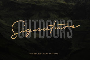 Outdoors Signature Font: A Vintage Script for Digital Branding