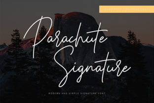 Parachute Signature Font for Creative Makers